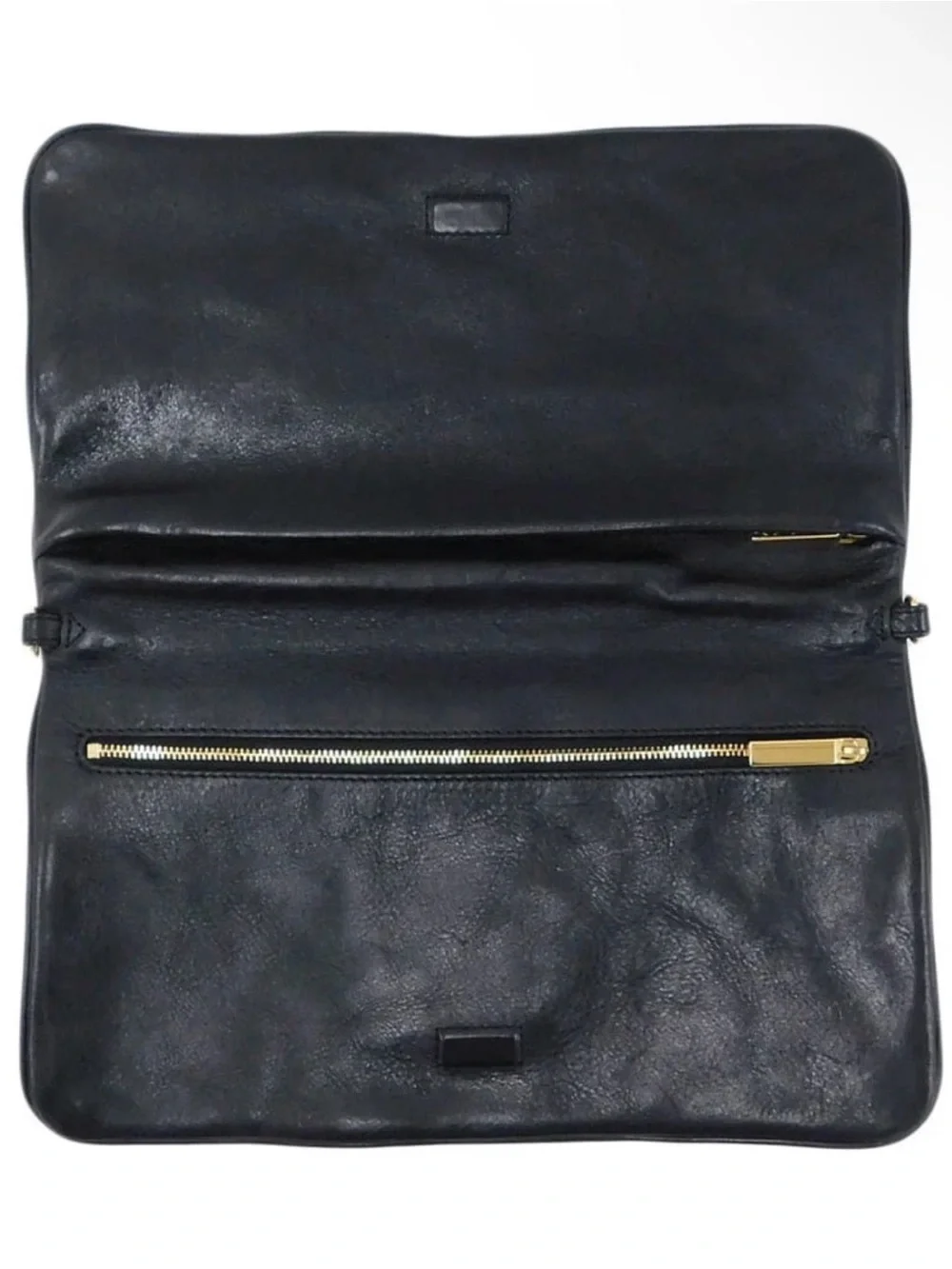 Beautful Tory Burch Black Leather Shoulder Bag with Gold Logo - Picture 10 of 11